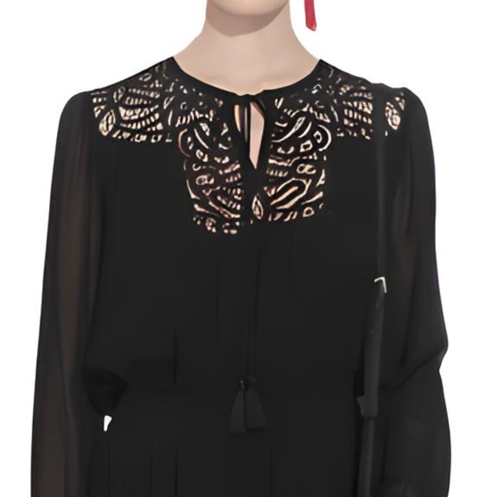 kate spade lace silk sheer blouse XS EUC - Picture 2 of 9